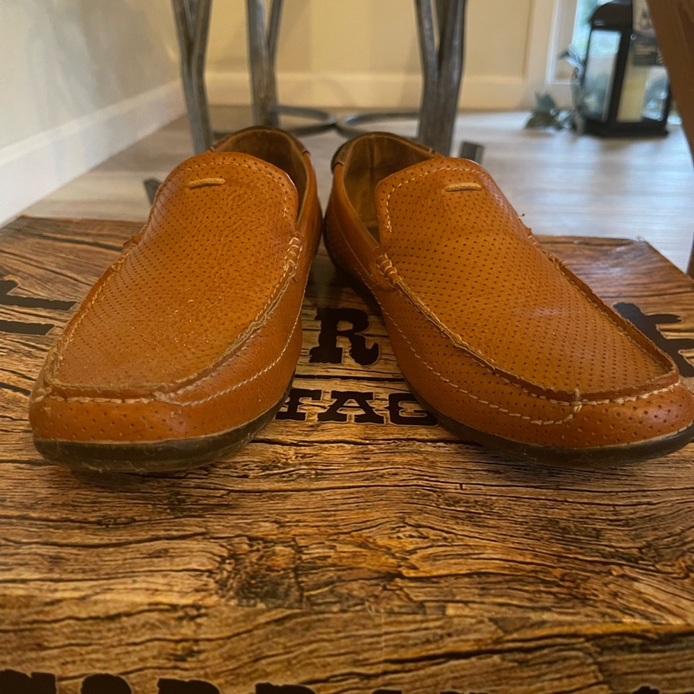 Madden tan loafers for men. - Picture 2 of 5